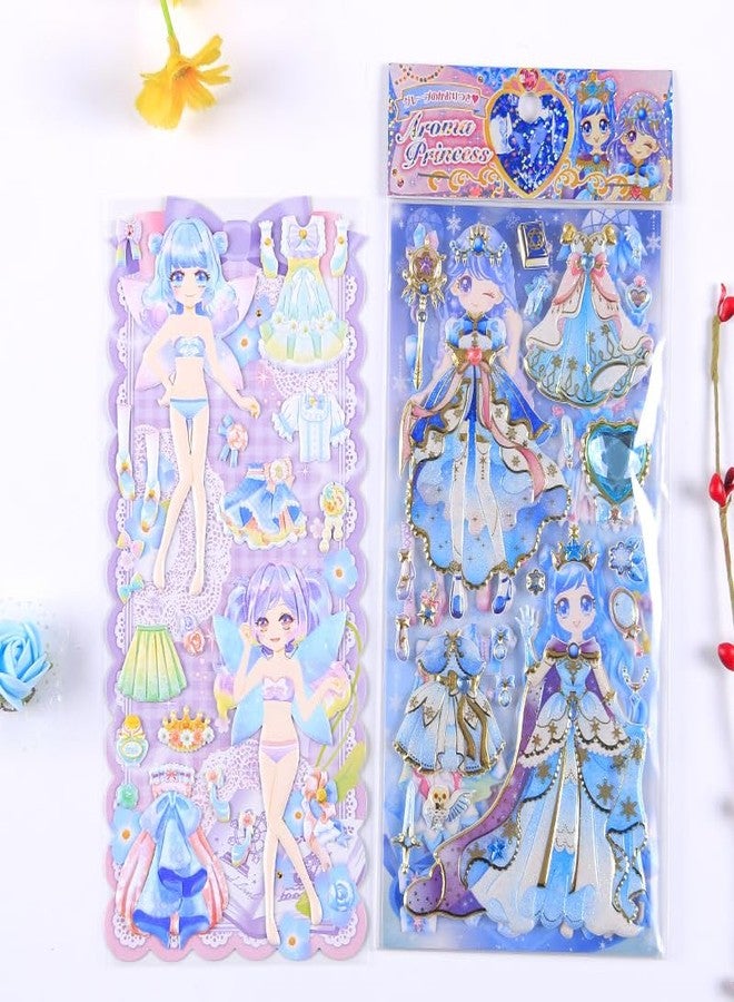 NVF 3D Aroma Princess Puffy Stickers Set for Kids - Cute Fairy Princess Dress-Up Stickers with Accessories for Scrapbooking, Journals, School Projects & DIY Crafts - Image 3